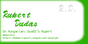 rupert dudas business card